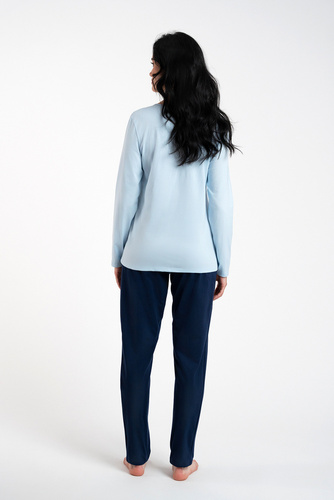 Pijama y pantalón de manga larga Arietta Ladies Italian Fashion - azul