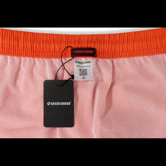 Sesto Senso bañador hombre shorts de playa secado rápido con bolsillos orange