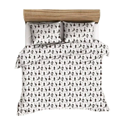 51N Bielawa KARO ropa de cama de corteza | 100% algodón, botones, peso 140 g/m²