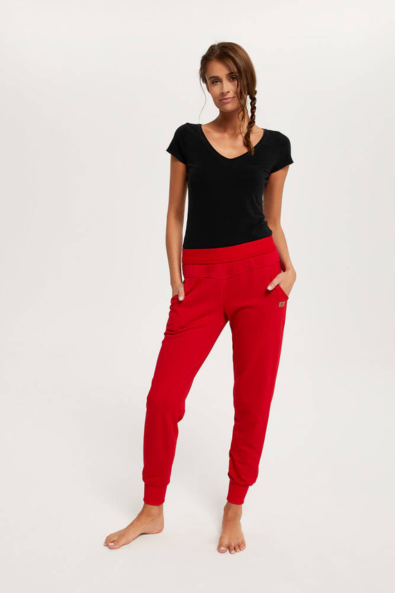 Todra Pantalones de chándal Moda Italiana- rojo