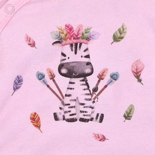 ABN-5539 Pijama para bebé Nini Happy Animals de algodón orgánico - 100% de seguridad, cierres sin níquel, producción polaca