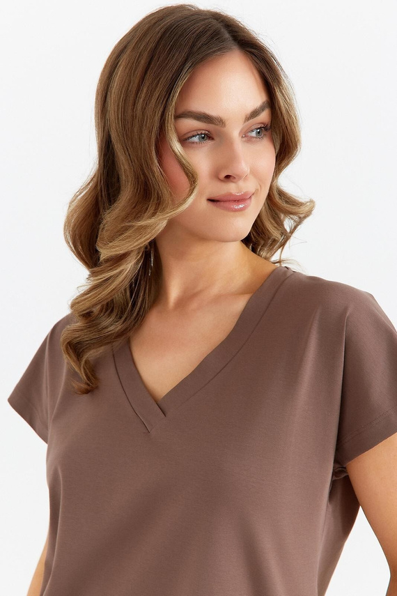 485 Cana pijama mujer chocolate - algodón, dos piezas, elegante