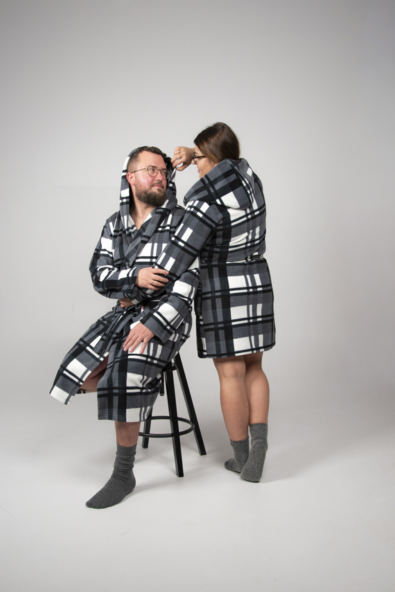 034 Manta Con Capucha Albornoz de Hombre De Lafense - Cálido, Suave, Confort Premium | Ideal para Casa y Spa