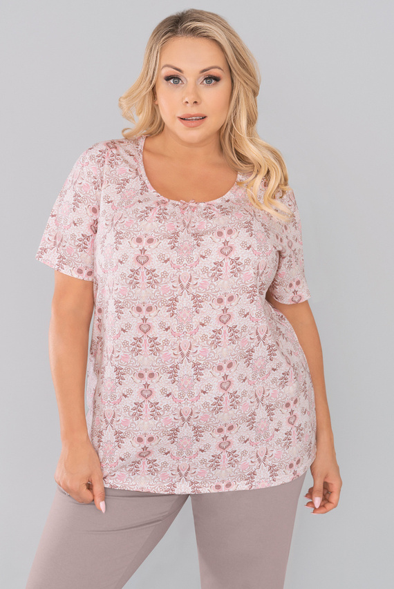 Kalmia Pijama de mujer manga corta, pantalón 3/4 italiano Fashion-print