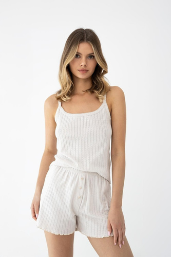 Pijama mujer Sensis Jaylani beige – conjunto homewear 3 piezas algodón