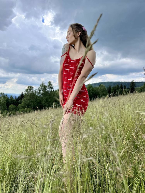 659 Camisón sin tirantes Cat Love Forex - rojo