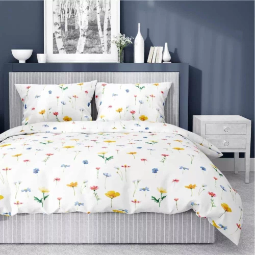 5486 A Detexpol Satin Stories ropa de cama blanca| 100% algodón, tejido satinado, cremallera, papel de regalo