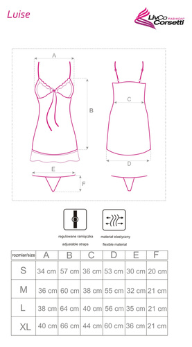 Luise Black chemise mujer - sensual, rosa | LivCo Corsetti Fashion