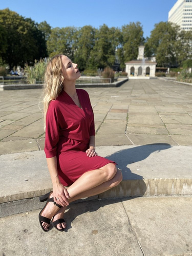 871 Visa Bata de mujer Forex - granate