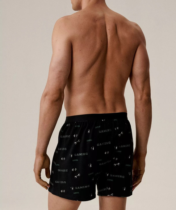 Calzoncillos bóxer para hombre 2MBX-084/25 Atlantic - algodón, paquete de 2, corte cómodo - caqui negro