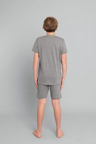 Pijama de manga corta Crazy Boys, pantalón Italian Fashion- melange medio