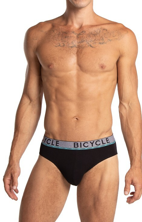 M-1063 Lama calzoncillos hombre negro-menta - algodón, elástico ancho 2-pack