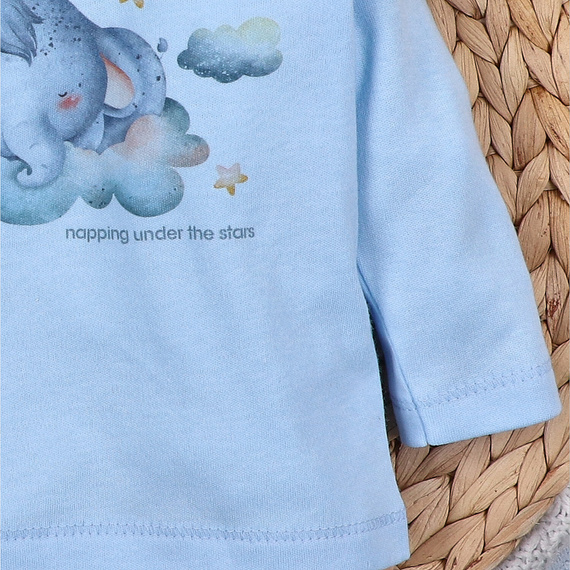 ABN-5611 Blusa para bebé Little Dreamers Nini de algodón orgánico - botones automáticos sin níquel, ecológica, producción polaca