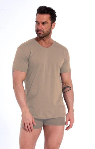 202 New Cornette beige - Camiseta de hombre de algodón, corte clásico