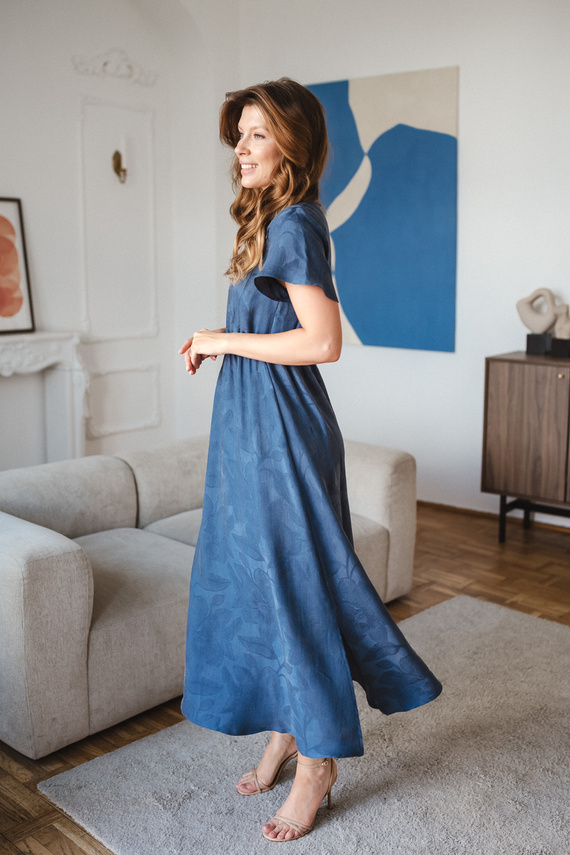 Vestido premamá y de lactancia Milk & Love Lovely Dress Long azul marino