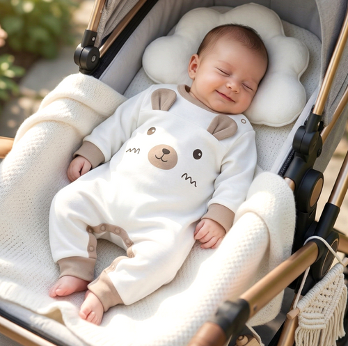 ABN-5509 Pijama para bebé sin pies Sky Journey Nini | Algodón orgánico, cierre con automáticos