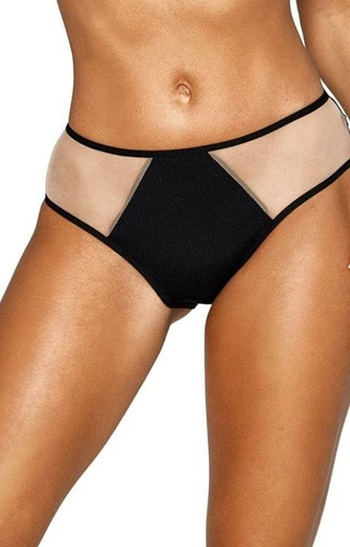 P-932/2 Lou Braguitas de mujer Kinga negro-beige