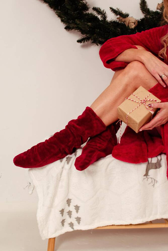 553/554 Calcetines de dormir Wellsoft Smooth De Lafense - granate