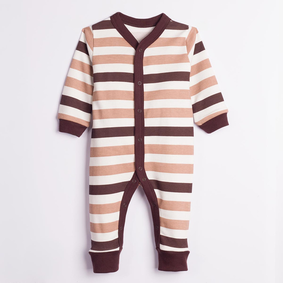 227033 Nicol BENEK Pijama enterizo sin pies 100% algodón rayas para niño