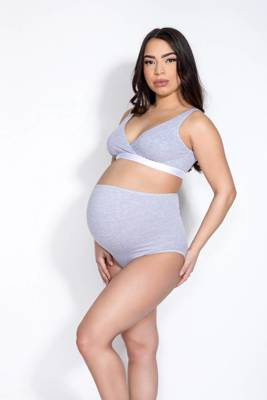 Mama Belly figi ciążowe Mitex grey