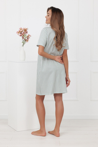 Camisón mujer Genna Italian Fashion 100% algodón rayas manga corta