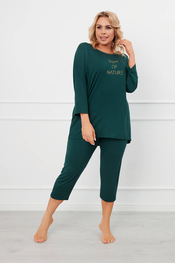 Natura Ladies 3/4 pijama Moda Italiana - verde
