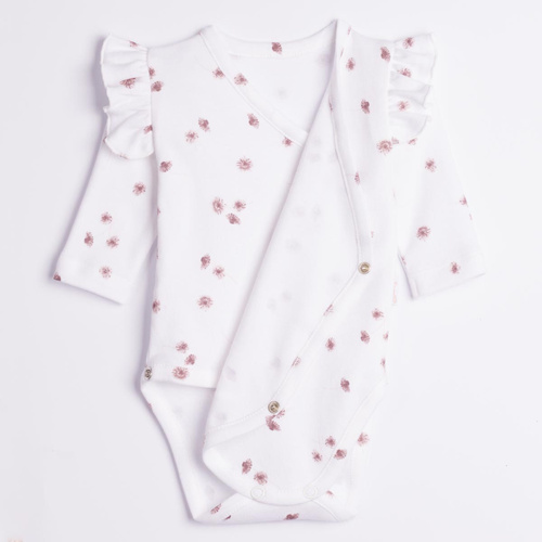 Nicol Hania 226094 Body cruzado manga larga flores crema