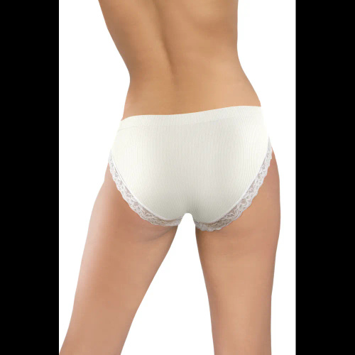 Braguitas mujer Sesto Senso 6108 encaje sin costuras elásticas white