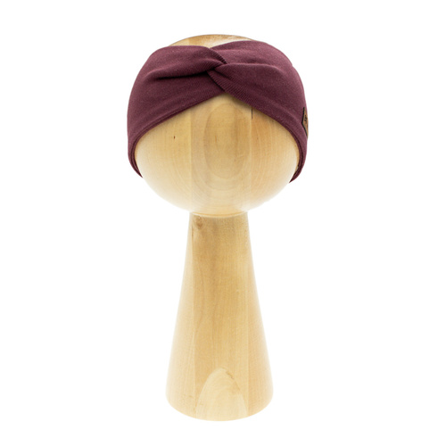 217066 Diadema de algodón de canalé Alisa Nicol - burdeos