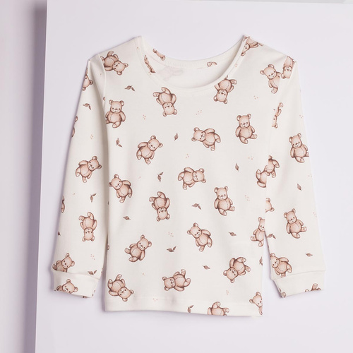 227036 Nicol BENEK Pijama infantil 100% algodón crema con ositos