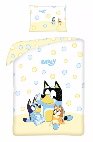 Ropa de cama de algodón 100x135 Bluey Perros Amarilla 40x60 Halantex H26