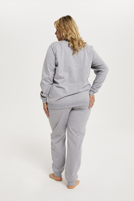 Conjunto largo Fox para mujer. manga, longitud. pantalones Moda Italiana - melange