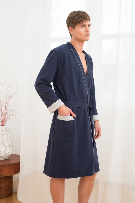 Gabriel Albornoz para hombre con bolsillos Moda Italiana - azul marino/melange