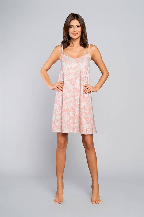 Camisón Breeze, tirante estrecho Moda Italiana - salmón