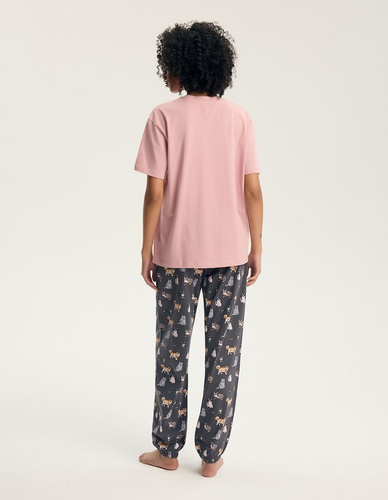 Pijama de mujer Henderson Ginni 45420 100% algodón Pantalones largos Gatos