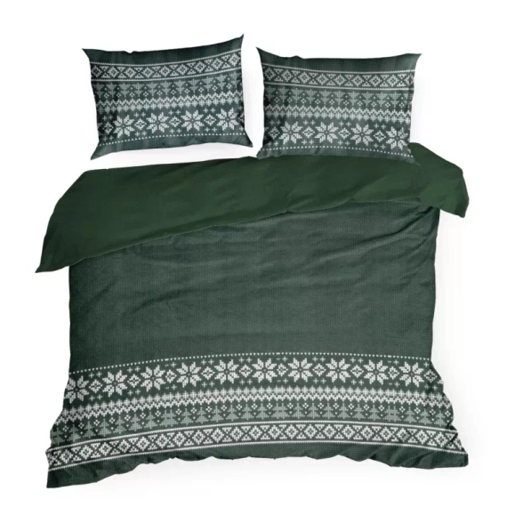 Jaremy Navidad ropa de cama de microfibra Eurofirany verde - decorado con la impresión de estilo escandinavo