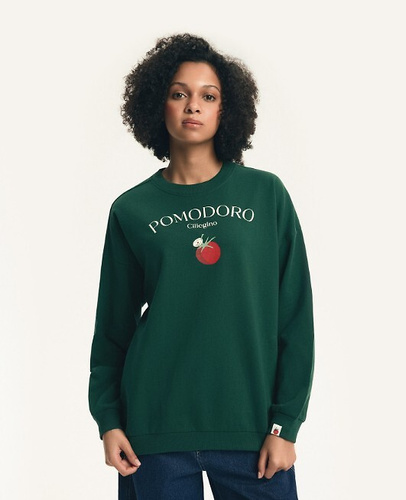 Sudadera mujer Dessie Henderson de algodón, ligeramente afelpada, con estampado