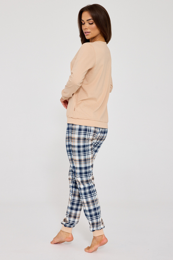 671/425 Pijama de mujer Cornette Bears | Algodón, estampado ositos, pantalón cuadros