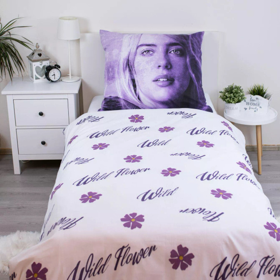 Ropa de cama Billie Eilish 140x200 algodón Jerry Fabrics con cremallera
