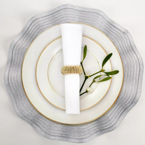 Mantel individual Eurofirany elegante base para platos glamour June silver