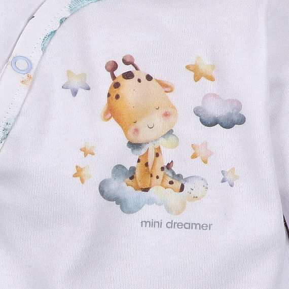 ABN-5602 Body Nini Little Dreamers de algodón orgánico para bebés - cierres sin níquel, 100% de seguridad