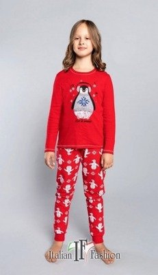 Malika pijama de algodón para niñas Italian Fashion- rojo