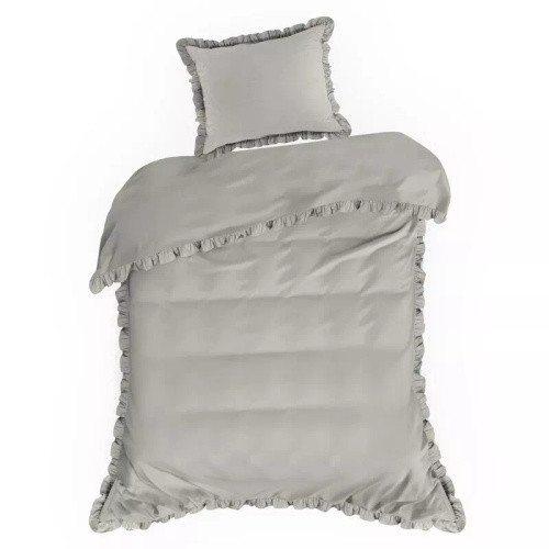 Ropa de cama de algodón con volante Eurofirany 100% algodón con cremallera beige