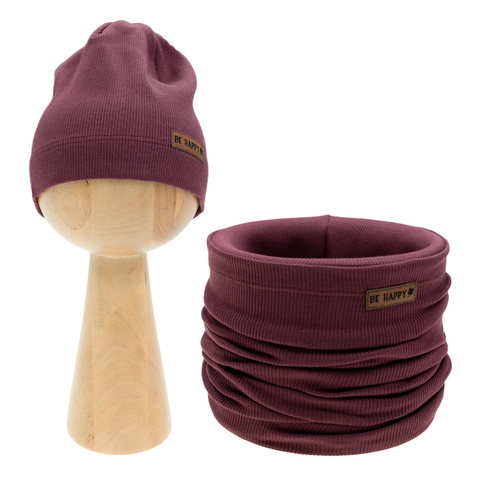 141304 Conjunto de gorro y redecilla Nicol - rosa