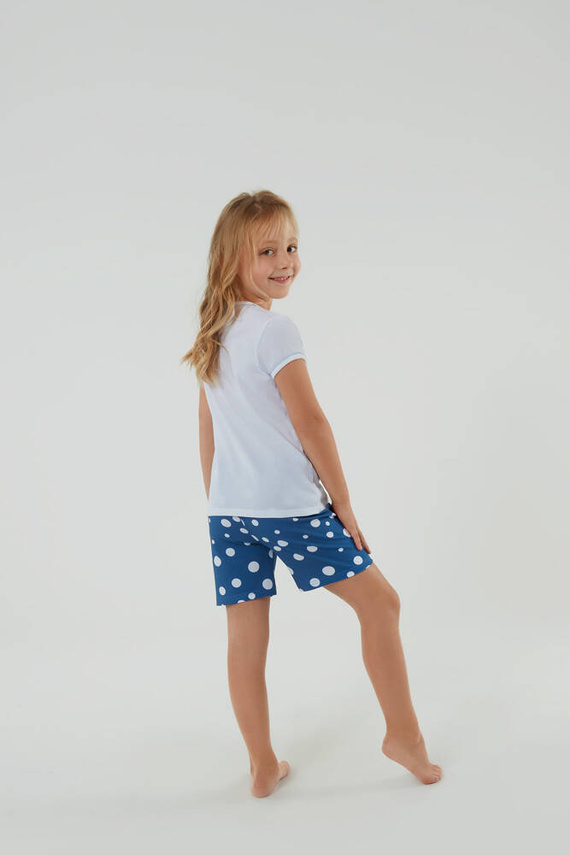 Raba Pijama de niña Italian Fashion - estampado blanco/azul