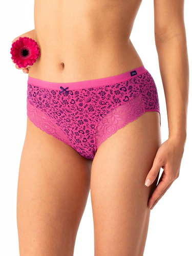 Braga de mujer Key LPC 760 rosa azul marino - algodón, cómoda, lote de 2 piezas
