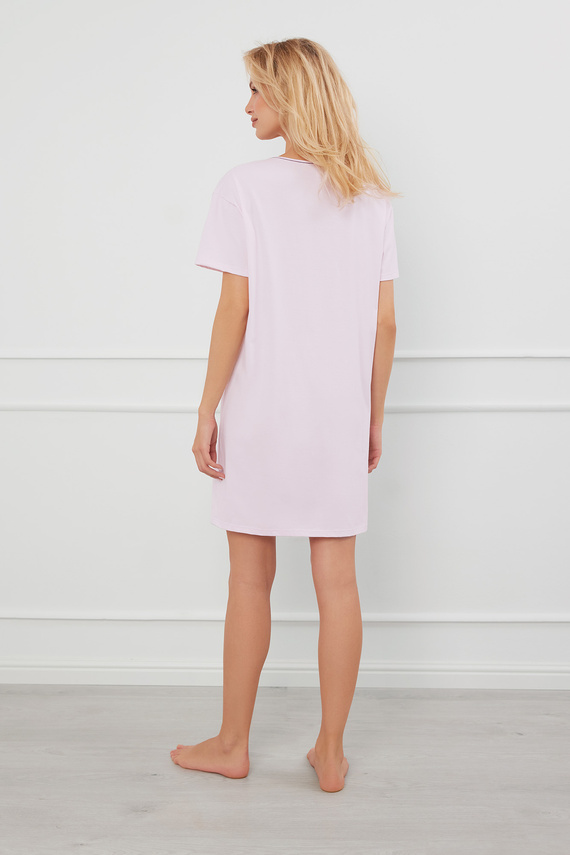 Camisón manga corta Arugia Moda Italiana - rosa empolvado