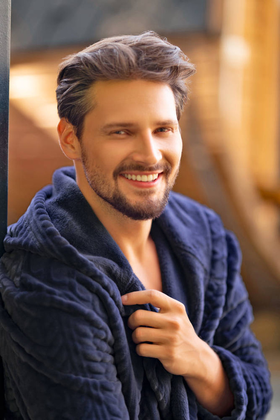 Zygmunt Albornoz para hombre con capucha Moda Italiana - azul marino