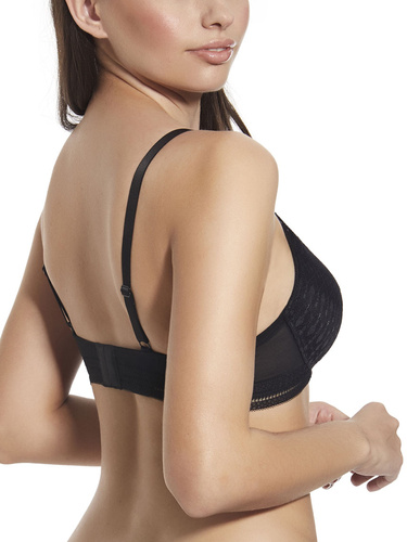 Martina Sujetador negro con aros y copas Selene