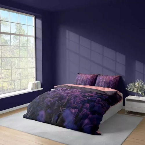 5317 A Ropa de cama de microfibra 3D con motivo de lavanda al atardecer - Detexpol